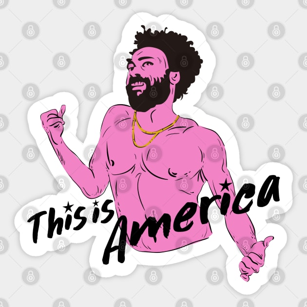 Childish Gambino -This is America Retro hiphop Sticker by daizzy